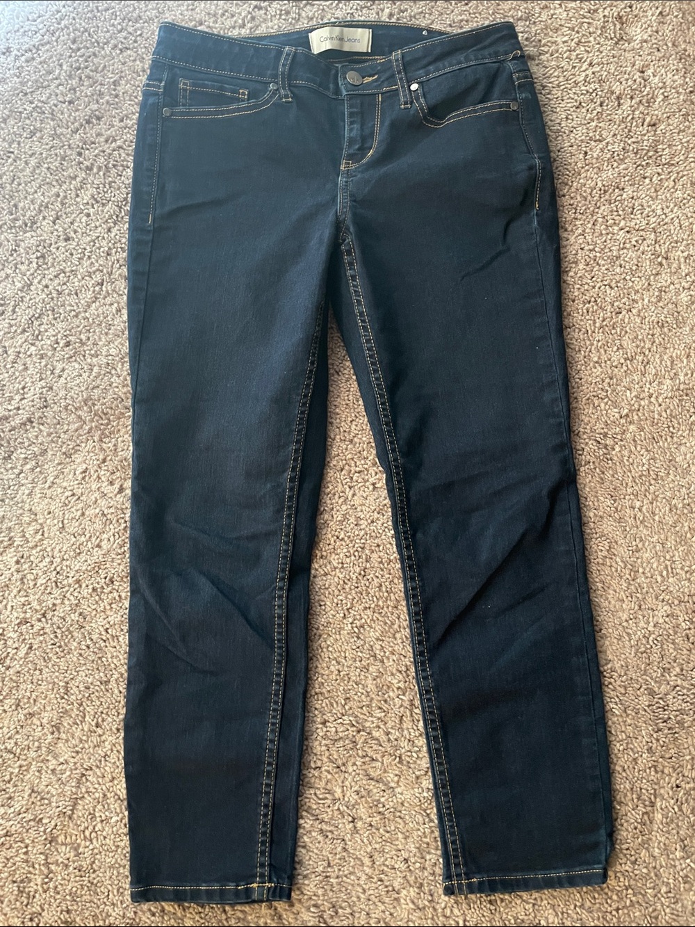 Calvin Klein Dark Blue Women’s Slim Straight Jeans
